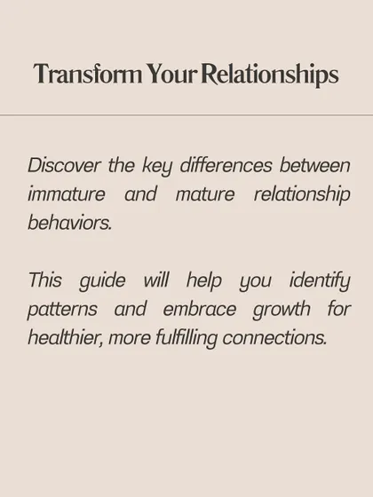 **This guide helps you identify the differences between immature and mature relationship behaviors.** Recognizing your own patterns, whether you're acting like a "girl" or a "woman" in conflicts, is the key to embracing growth and building healthier, more fulfilling connections.