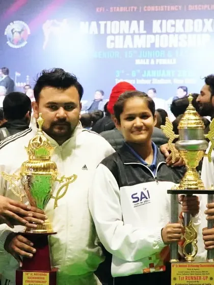 This is what I call a nationals takeover. The Fighting Choice team at Rank 1, holding up our trophies at the National Kickboxing Championship. Congratulations to all the athletes and coaches.