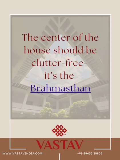 The center of any property, known as the Brahmasthan, is its energetic heart. It should always be kept open, light, and free of clutter or heavy objects to ensure a balanced and harmonious flow of energy throughout the entire building.
