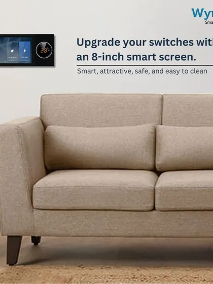 I can upgrade your traditional switches with an attractive 8-inch smart screen. It serves as a central hub for managing lights, thermostats, and cameras, offering a clean, modern look that is easy to use.
