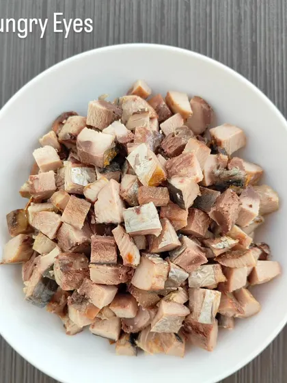 A bowl of our fresh baked fish, ready to be served. This simple topper adds immense nutritional value and flavor to any meal.