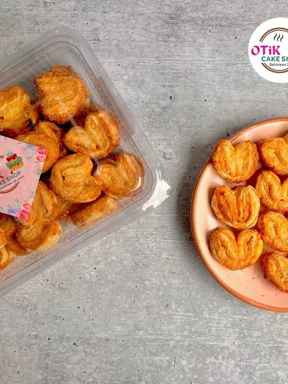 My French heart cookies, also known as palmiers. These sweet, delicate, and irresistible cookies are perfect for any occasion.
