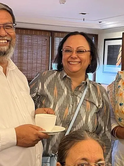 Sharing a cup of tea and a smile with women members of the bar. These informal interactions are just as important as formal meetings for understanding the needs of our community.