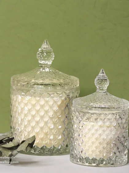 These crystal jars add a touch of vintage glamour to any room. They are perfect for creating a luxurious and elegant ambiance.
