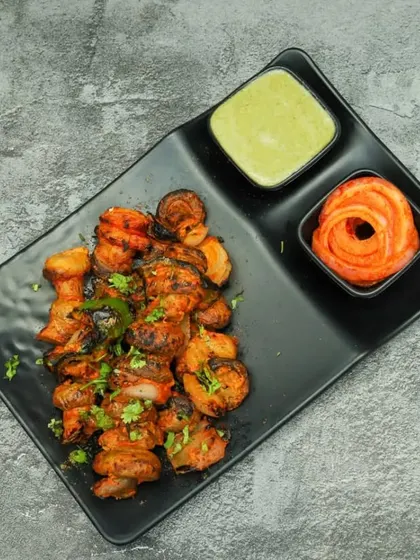 For my vegetarian tandoori lovers, I also make Tandoori Mushroom Tikka. Fresh mushrooms are marinated and grilled to give them a smoky, meaty texture.
