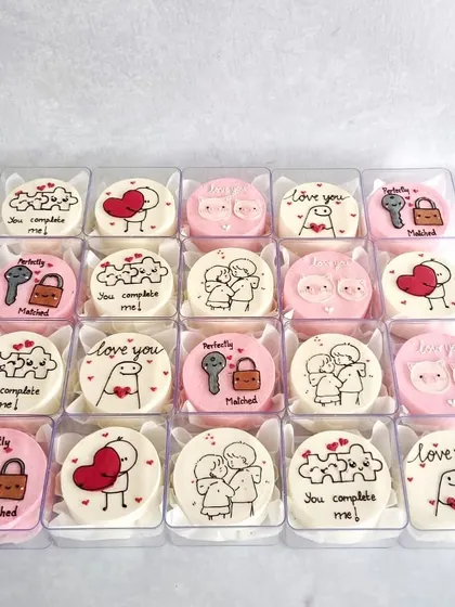 Our Valentine's Day collection of mini bento cakes, with cute, romantic, and funny designs to share with your loved one.