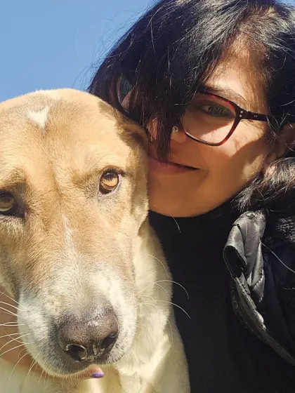 A moment of pure love and trust. This close-up selfie shows the deep connection we build with the pets in our care.