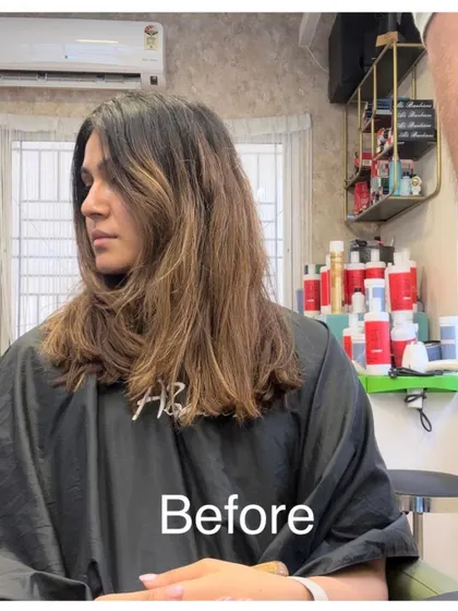 The "before" shot of a client ready for a passionate transformation.