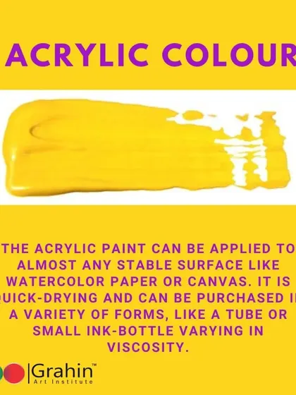 Acrylic colour is incredibly versatile and quick-drying. It can be applied to almost any surface, from paper to canvas, and comes in various forms, from thick tubes to liquid inks.
