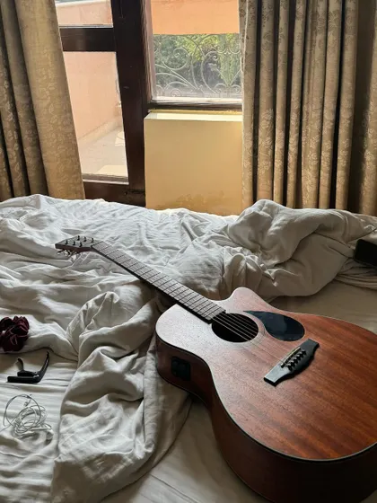 The aftermath of a songwriting session. This is where ideas are born. Whether you have a full notebook of lyrics or just a single line, we can start from there.