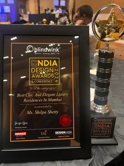 We are so proud to have received the NDIA Design Award for 'Best Chic And Elegant Luxury Residences In Mumbai'. This recognition fuels our passion and is a testament to the hard work and dedication of our entire team.