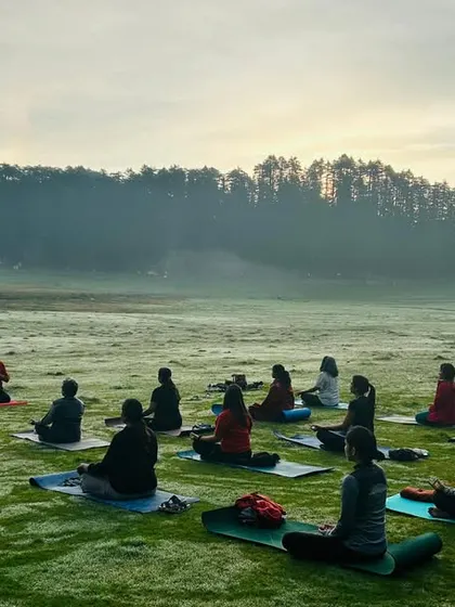 This is the essence of our retreats. We begin our day with meditation in the tranquil meadows of Khajjiyar, absorbing the pure energy of the Himalayas. This quiet practice helps to clear the mind of tanaav (stress) and connect with the stillness within.