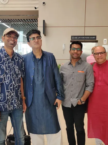 At the airport with the renowned poet and writer Prasoon Joshi ji after the Timeless Ayodhya festival. We had a wonderful conversation about creativity and his role at the censor board. It is always a pleasure to interact with such creative minds.