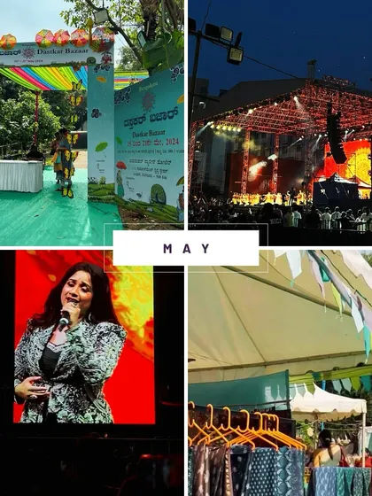 A recap of our work in May, featuring a performance by a renowned singer, a cultural festival entrance, and a lively flea market.