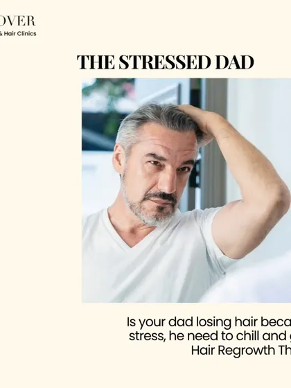 Is stress causing hair loss? Our Hair Regrowth Therapy can be a great gift for Father's Day to help dad relax and restore his hair.