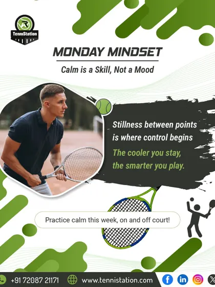Monday Mindset: Calm is a skill, not a mood. Stillness between points is where control begins, allowing you to stay cool and play smarter.