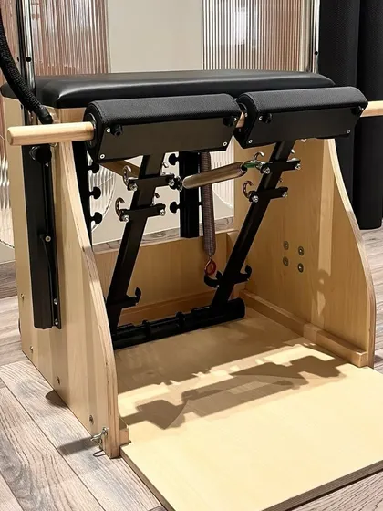 The Wunda Chair is a compact but powerful tool for building strength, flexibility, and balance. It is gentle on the joints and suitable for all fitness levels.