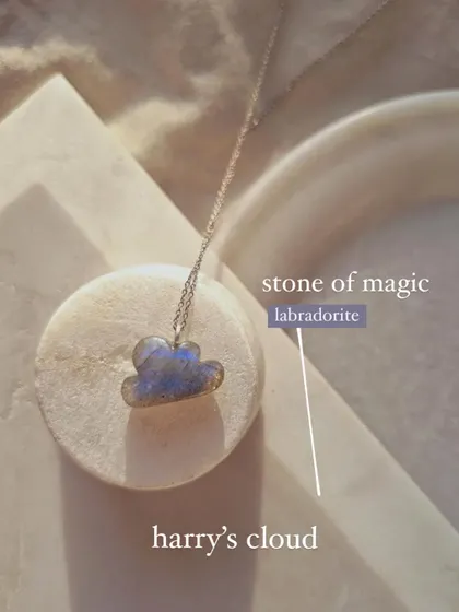 The Labradorite cloud pendant, a stone of magic.