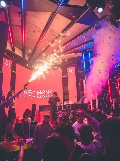 A CO2 cannon fires over the crowd as the beat drops. These special effects add another layer of excitement to my high-energy DJ sets.