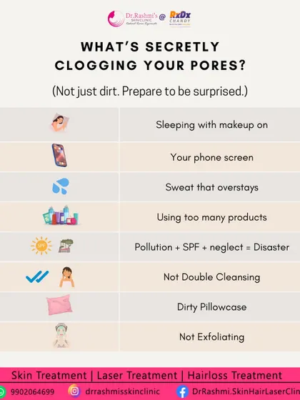 Clogged pores are not just caused by dirt. Common culprits include sleeping with makeup on, a dirty phone screen, sweat that overstays, and not double cleansing. Understanding these factors is the first step to clearer skin.