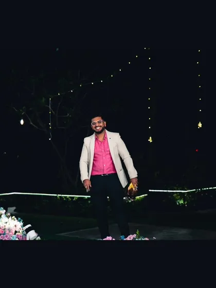 A full-length shot showcasing my Sangeet attire.