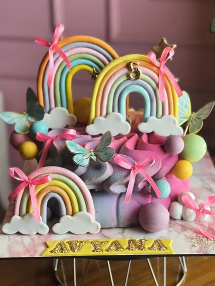 Bright, bold, and baked to perfection. Our rainbow cakes are a celebration in every slice, layered with color, joy, and whimsical details like clouds and butterflies.