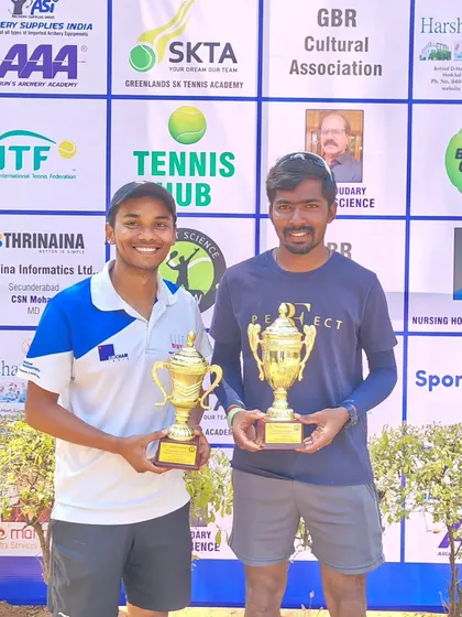 Our winning doubles pair at the ITF World Masters 200. This demonstrates the high caliber of players and coaches at our academy.