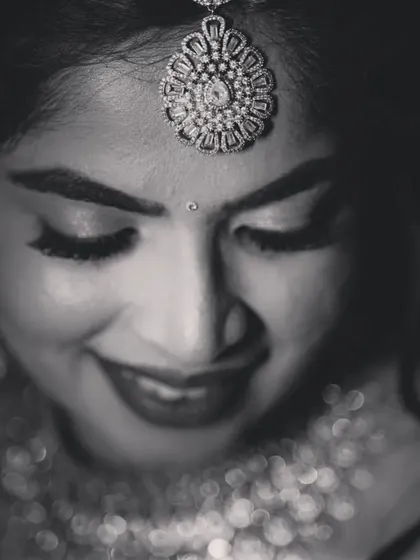 A black and white portrait of the bride. This timeless style emphasizes emotion and beauty, creating a truly artistic image.