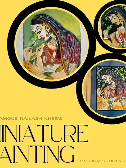 Drawing inspiration from famous artworks, our students learn the refined techniques of Indian miniature painting.