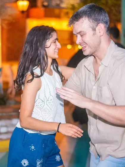 A fun dance with me and a student. It's great to see our dancers grow and enjoy themselves.