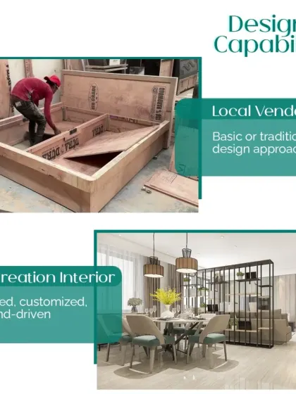 We offer advanced, customized, and trend-driven design capabilities, going far beyond the basic or traditional approaches often seen with local vendors.