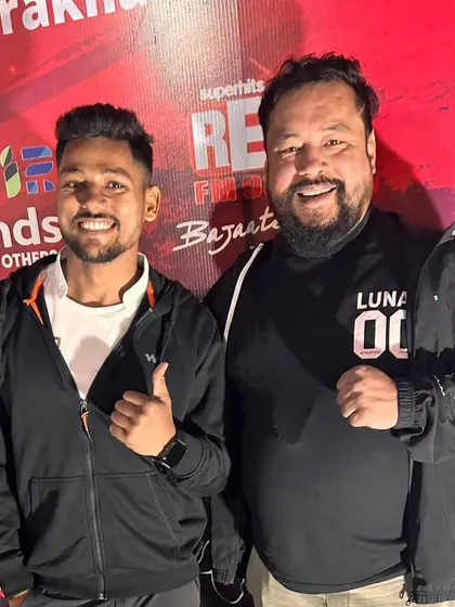 With one of my senior coaches at the Uttarakhand Fight Night. My team is experienced in all aspects of the sport.