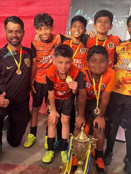 Our U11 champions celebrating their victory at the Andheri Premier League.