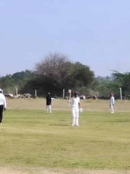 Another action shot from a match during the Chitradurga tour.