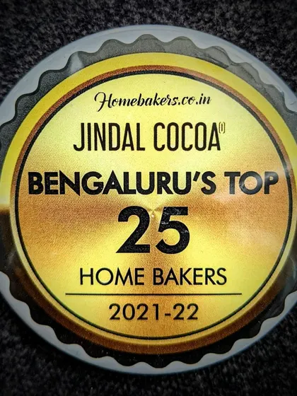 Here it is, my award for being one of Bengaluru's Top 25 Home Bakers for 2021-22. It's a proud achievement that I share with all of my amazing clients.