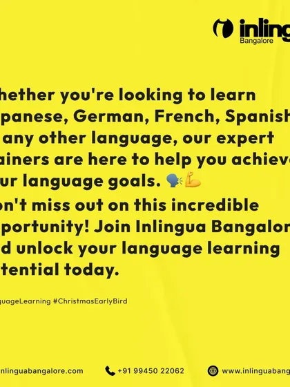 We offer a wide range of languages to help you achieve your goals. This graphic encourages potential students to join us and unlock their full language learning potential with our expert trainers.