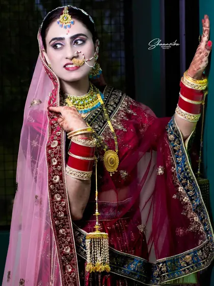 A fun and expressive bridal portrait. The bride's playful expression adds a lot of personality to this shot.