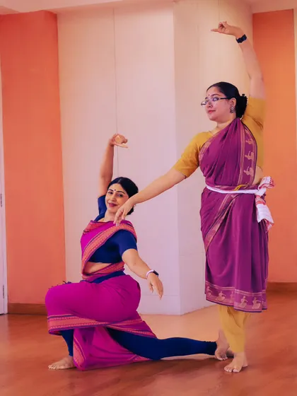 Another moment from our Tagore rehearsals. These collaborations are built on hours of research, discussion, and practice, resulting in a deep artistic friendship and a richer final performance.
