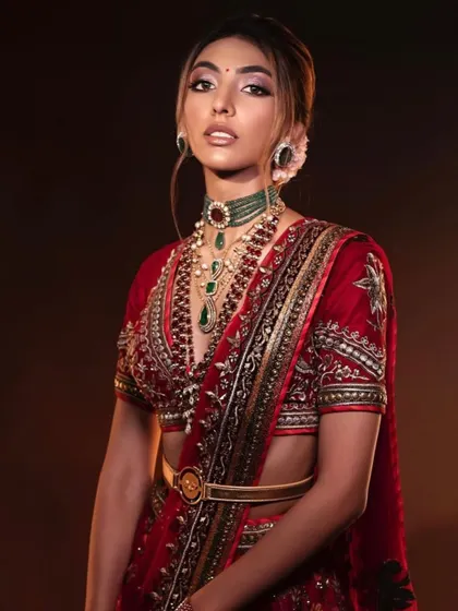 A classic red bridal look that is the epitome of elegance. This is my signature style, and I will teach you every detail of how to create this flawless and timeless look.