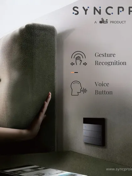 Our most advanced panel combines multiple control methods. It features both gesture recognition for touch-free operation and a voice button for offline voice commands, all integrated into a single, sleek keypad.