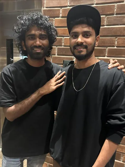 With the talented director and actor Pradeep Ranganathan. I'm always excited to meet the creative minds behind the cinema we all love.
