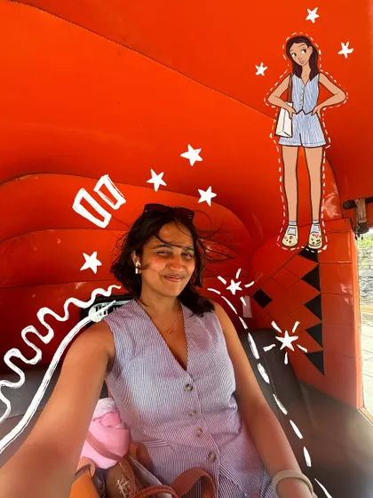 A cute and simple co-ord set, immortalized with a matching cartoon illustration. I can do this for any of your favorite outfits.