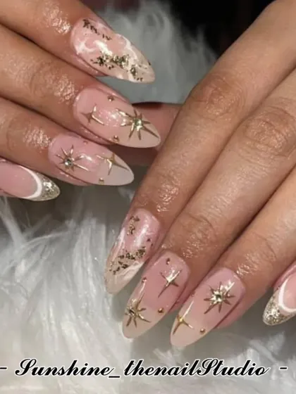 Another view of the starry, celestial nail set.