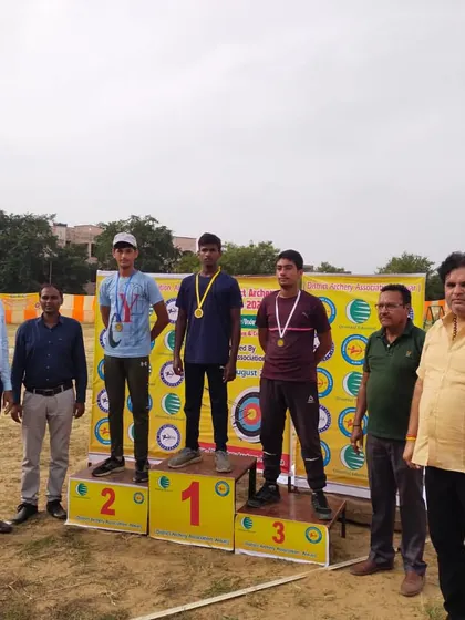 Celebrating Prince's incredible performance at the Alwar District Archery Championship, where he secured silver medals in the Under 17, Under 19, and Senior categories.