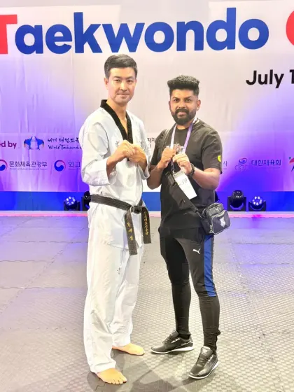 With the legendary Moon Dae-Sung, an Olympic Gold Medalist from the 2004 Athens games. Meeting my heroes inspires me to be a better coach.