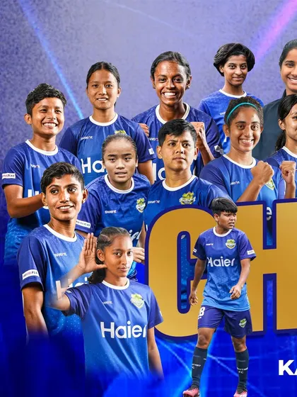 Celebrating our sixth consecutive Karnataka Women's League title. This image captures the players who have contributed to building our legacy of success in women's football.
