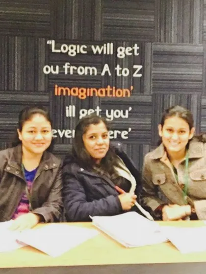 This picture was taken in a room with a quote about imagination, which has always resonated with me. My journey as a nutritionist has been about both logic and creative problem solving for my clients.