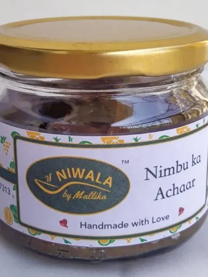 A jar of classic Nimbu ka Achaar, or lime pickle. This tangy and savoury pickle is a versatile condiment that complements a wide variety of Indian dishes, and it gets better as it ages.