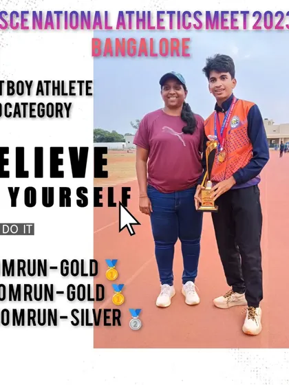 Deep Pilankar was awarded Best Boy Athlete in the U/19 category at the CISCE National Athletics Meet after winning two golds and a silver.