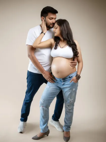 Love, anticipation, and the journey of two hearts becoming three. This modern and casual portrait captures the raw, intimate, and timeless bond between two souls.